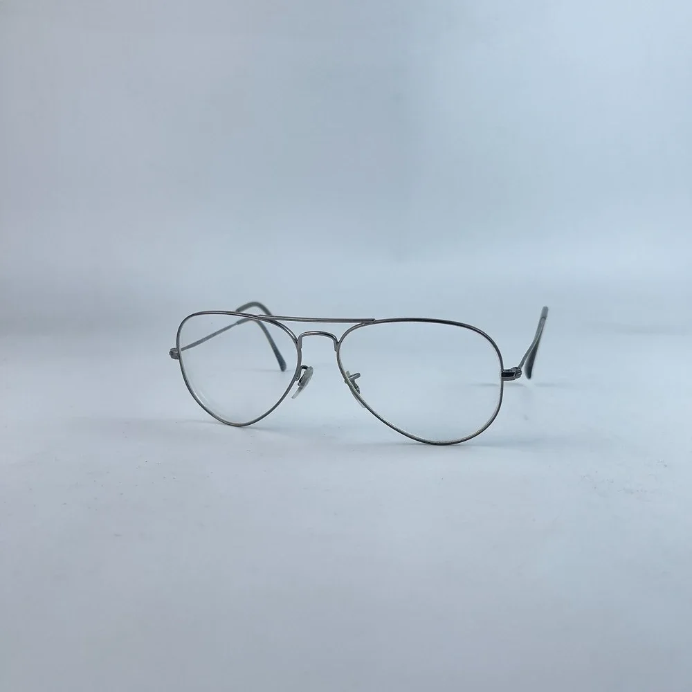 Ray-Ban RB 6049 2620 Unisex Eyeglasses Silver Full‎ Rim Aviator 55-14-140 mm